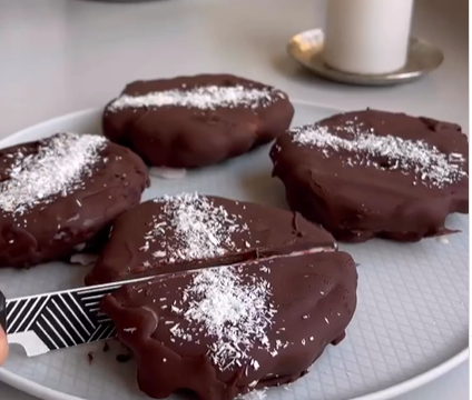 Strawberry Yogurt Bites with Chocolate and Coconut